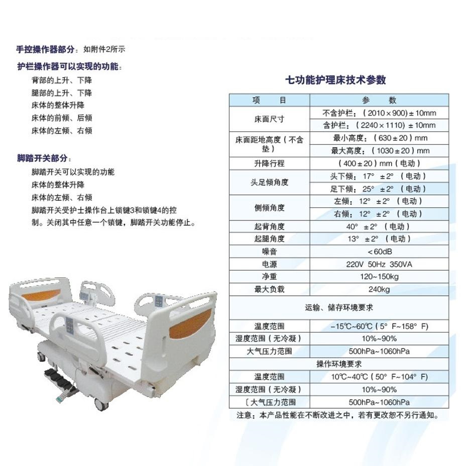 电动7功能翻身护理床插图2